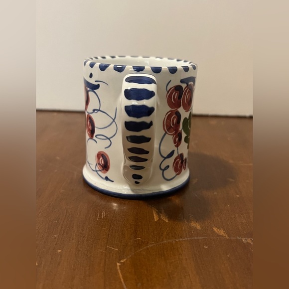 La Vecchia Faenza Pitcher & Creamer Set. Handpainted In Italy. Grapes & Flowers - Picture 10 of 14